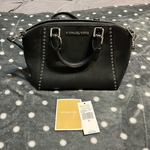Michael Kors Black Ciara Grommet Bag